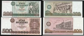 Germany Democratic Republic Lot of 2 Banknotes 1985
200 - 500 Mark; P# 32, 33