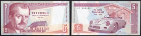 Germany 5 Schilling 2019 Specimen
# A1 000038; Fantasy Banknote; Sedmdesát let Porshe 356; Limited Edition; Made by Matej Gábriš; BUNC