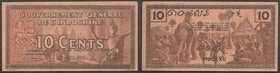 French Indochina 10 Cents 1939 RARE!
P# 85e; aUNC (No Folds); Format LL000000; RARE!