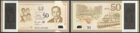 Singapore 50 Dollars 2015 Commemorative
P# 61a; № 50 BB 274178; UNC; Polymer