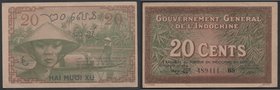 Vietnam 20 Cents 1939
P# 86; № BS 489411