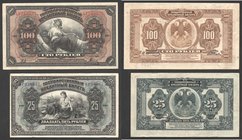 Russia Far East Provisional Goverment 25-100 Roubles 1918 AUNC
P# 39Aa и 40a; № 938675 and № 243937