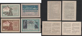 Russia - USSR Lot of 8 Lottery Tickets Osoaviahim (Aviation) 1933 - 1940
All Notes are Different