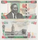 Kenya 500 Shillings 2010
P# 50(e); 147x78mm; UNC