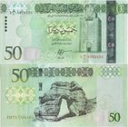 Libya 50 Dinars 2016
P# 84; 156x77mm; UNC