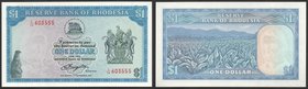 Rhodesia 1 Dollar 1976 RARE!
P# 35; UNC; W/mark Rhodes; RARE!