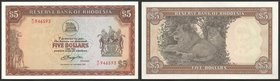 Rhodesia 5 Dollars 1978 RARE!
P# 36; UNC; W/mark Rhodes; RARE!