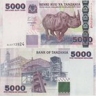 Tanzania 5000 Shillingi 2003
P# 38; 145x72mm; UNC
