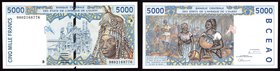 West African States 5000 Francs 1998
P# 213Bg; UNC
