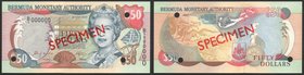 Bermuda 50 Dollars 2000 Specimen RARE!
P# 54s; № D/1 000000; UNC; RARE!