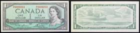 Canada 1 Dollar 1954 RARE!
P# 75d; № W/F 8888253; UNC; Sign. Lawson & Bouey; RARE!