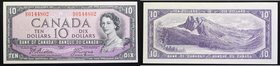Canada 10 Dollars 1954 Devils Head VERY RARE!
P# 35b; № H/D 0144802; aUNC; Sign. Beattie & Coyne; VERY RARE!