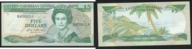 East Caribbean States 5 Dollars 1986 - 1988
#B455610A; P# 22a; UNC