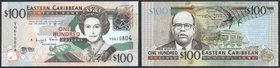 East Caribbean States 100 Dollars 2008
P# 51; № VG615804; UNC