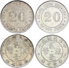 China - Kwangtung Lot of 2 Coins
20 Cents 1912 (1), 1920 (9); Y# 423; Silver