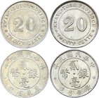 China - Kwangtung Lot of 2 Coins
20 Cents 1920 (9); Y# 423; Silver