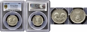 Philippines 50 Centavos 1936 M PCGS MS64
United States Commonwealth. KM# 176; Mintage is 20000 only! Krause value for BU is 175$. PCGS MS64 - underga...