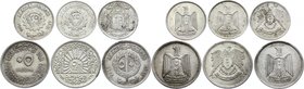 Syria Nice Lot of 6 Coins
25-50 Piastres 1947-1959; Silver