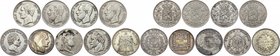 Europe Lot of 9 Coins 5 Francs & 5 Lires 1826-1933
All Different; France 5F 1873, 1933, 1867, Belgium 5F 1850, 1871, 1869, 1873, Italy 5 Lire 1826, 1...