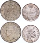 Europe Lot of 2 Coins
Serbia 1 Dinar 1915 KM# 25.3; Coin alignment; With designers name; With privy mark; Yugoslavia 20 Dinara 1938; Silver