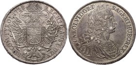 Holy Roman Empire Thaler 1728 Wien
Dav# 1037, Her# 305; Silver, 28.51g. Karl VI (1711-1740). AR RDR Taler 1728 Wien Mint. AU-, full mint luster and g...