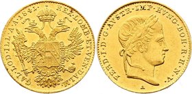 Austria Ducat 1841 A - Wien
Friedberg 481. Ferdinand I (1835-1848). Wien. Gold. AU-UNC, Mint Luster