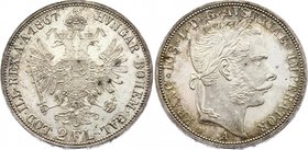 Austria 2 Florin 1867 A - Wien
KM# 2232; Silver; Franz Joseph I; Mintage 44.550; UNC