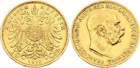Austria 10 Corona 1910 St Schwartz
KM# 2816; Gold (.900) – 3.39 g