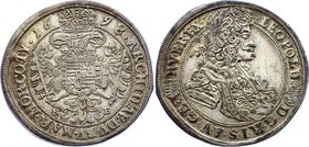 Hungary 1/2 Thaler 1698 KB - Kremnitz
KM# 220; Silver; Leopold I