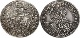 Hungary 1 Thaler 1699 KB - Kremnitz
KM# 214.8; Silver; Mintage 440,000; Leopold I