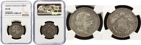 Hungary 1 Forint 1869 GYF - Karlsburg NGC AU 58
KM# 449.2; Silver; Franz Joseph I