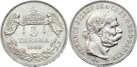 Hungary 5 Korona 1900 KB - Kremnitz
KM# 488; Silver; Franz Joseph I; XF