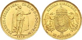 Hungary 10 Korona 1912 KB - Kremnitz
KM# 485; Gold (.900) 3.39g 19mm; Franz Joseph I