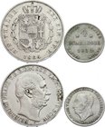 German States Mecklenburg-Schwerin Thaler & 4 Schillinge 1830-1864
Friedrich Franz V; Silver, VF-XF. Not common coins.