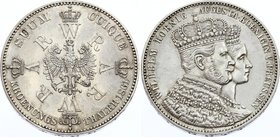 German States Prussia Thaler 1861 A
KM# 488; Wilhelm I and Augusta Coronation. Silver, XF +