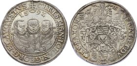 German States Saxony Albertine Thaler 1592 HB
Dav# 9820; Silver, XF, unmounted on top. Christian II., Johann Georg I. und August 1591-1611 Taler 1592...