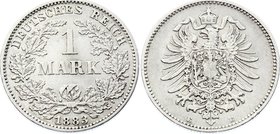Germany - Empire 1 Mark 1883 E
KM# 7; Key Date - Mintage 112000, catalogue value is 475$. Silver, VF-XF