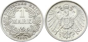 Germany - Empire 1 Mark 1891 D RARITY
KM# 14; Rarest Date - Mintage unknown, catalogue value is 14000$ for UNC!!! The coin is AUNC+