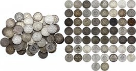 Germany - Empire Lot of 58 Coins 1/2 Mark 1905 - 1919
Lot of 58 Pieces - all different! Silver, VF-UNC.
