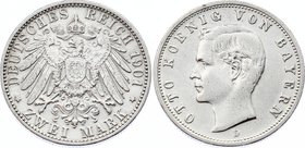Germany - Empire Bavaria 2 Mark 1901 D
Jaeger# 45; Silver, Mintage 810000; VF+; Deutsches Kaiserreich Bayern Bavaria 2 Mark 1901