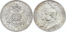 Germany - Empire Prussia 2 Mark 1901 A 200th Anniversary of Prussia
Jaeger# 105; Silver, Mintage 2600000; UNC; Deutsches Kaiserreich Preussen Prussia...