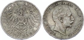 Germany - Empire Prussia 5 Mark 1891 A
Jaeger# 104; Silver, Mintage 130000; VF+; Deutsches Kaiserreich Preussen Prussia 5 Mark 1891