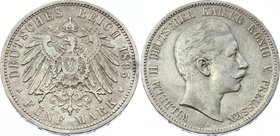 Germany - Empire Prussia 5 Mark 1895 A
Jaeger# 104; Silver, Mintage 830000; VF+; Deutsches Kaiserreich Preussen Prussia 5 Mark 1895