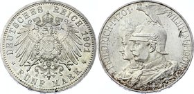 Germany - Empire Prussia 5 Mark 1901 A 200th Anniversary of Prussia
Jaeger# 106; Silver, Mintage 460000; AUNC; Deutsches Kaiserreich Preussen Prussia...