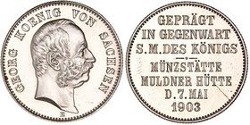 Germany - Empire Sachsen Albertine 2 Mark Medal 1903 E GENI NC 99
Jaeger# 131; Silver; Georg
