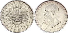 Germany - Empire Sachsen Meiningen 5 Mark 1908 D Short Beard
Jaeger# 153b; Silver, Mintage 60000; XF+; Deutsches Kaiserreich Sachsen Meiningen Saxe-M...