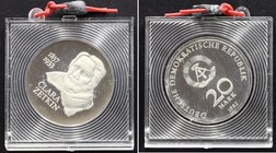 Germany Democratic Republic 20 Mark 1982 PROOF
KM# 88; Jaeger# 1587; Silver; Birth of Clara Zetkin - 125th Anniversary; Original Package