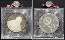 Germany Democratic Republic 20 Mark 1983 PROOF
KM# 94; Jaeger# 1591; Silver; Birth of Martin Luther - 500th Anniversary; Original Package