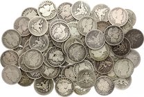 United States Lot of 75 Coins Barber Quarter Dollar Lot 1892 - 1916
Barber Quarters - 75 pieces total. Full date collection with rarities! Quarter 18...