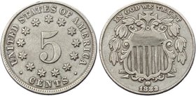 United States 5 Cents 1883/2 Nickel
KM# 97; Very rare original coin - Price in Krause for XF is 1250$.